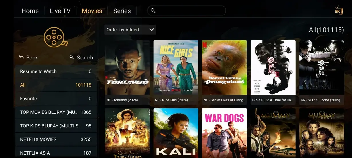 Multi screen live streaming view on firestick